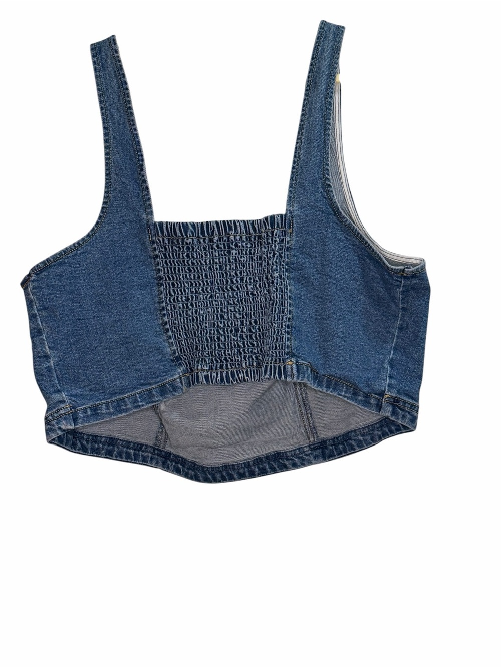 ✌🏼😎 Ava & Vic Denim Crop Tank Top size 1X - Picture 2 of 4
